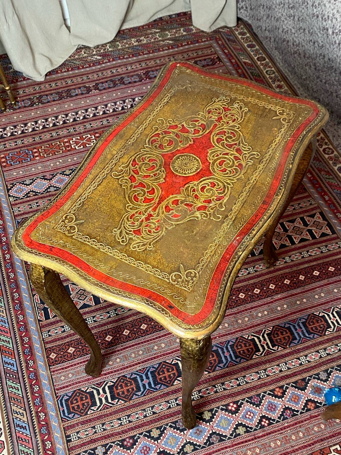 Florentine wooden side table