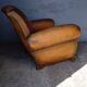 Club leather armchair art deco period 1940