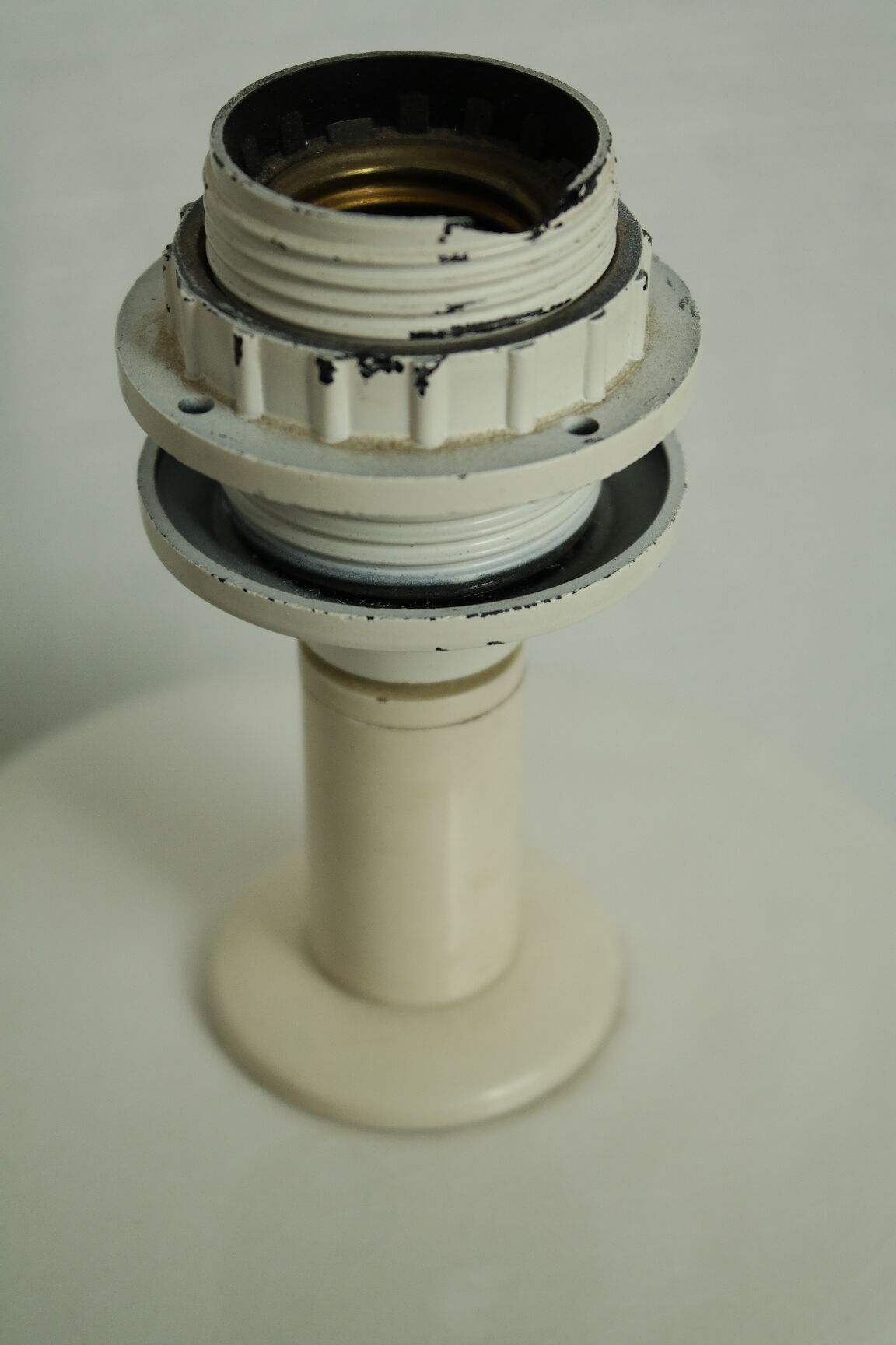 Pair of legs of ceramic lamp basketry italy vintage