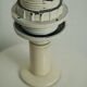 Pair of legs of ceramic lamp basketry italy vintage