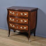 Small marquetry chest of drawers, Louis XV style – mid 19th century