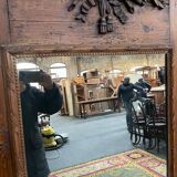 Trumeau mirror 19th in fir