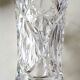 Crystal vase signed Sèvres France, star motifs, crosses, hardwoods