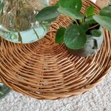 Wicker side table