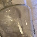 Glass carafe engraved with flowers