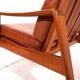 Fauteuil en cuir teck Komfort par Arne Wahl Iversen, 1960
