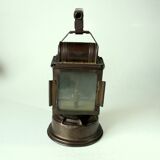 1930s - old carbide lamp, railway signal lamp, made of copper, metal and glass, by A. Butin/Paris