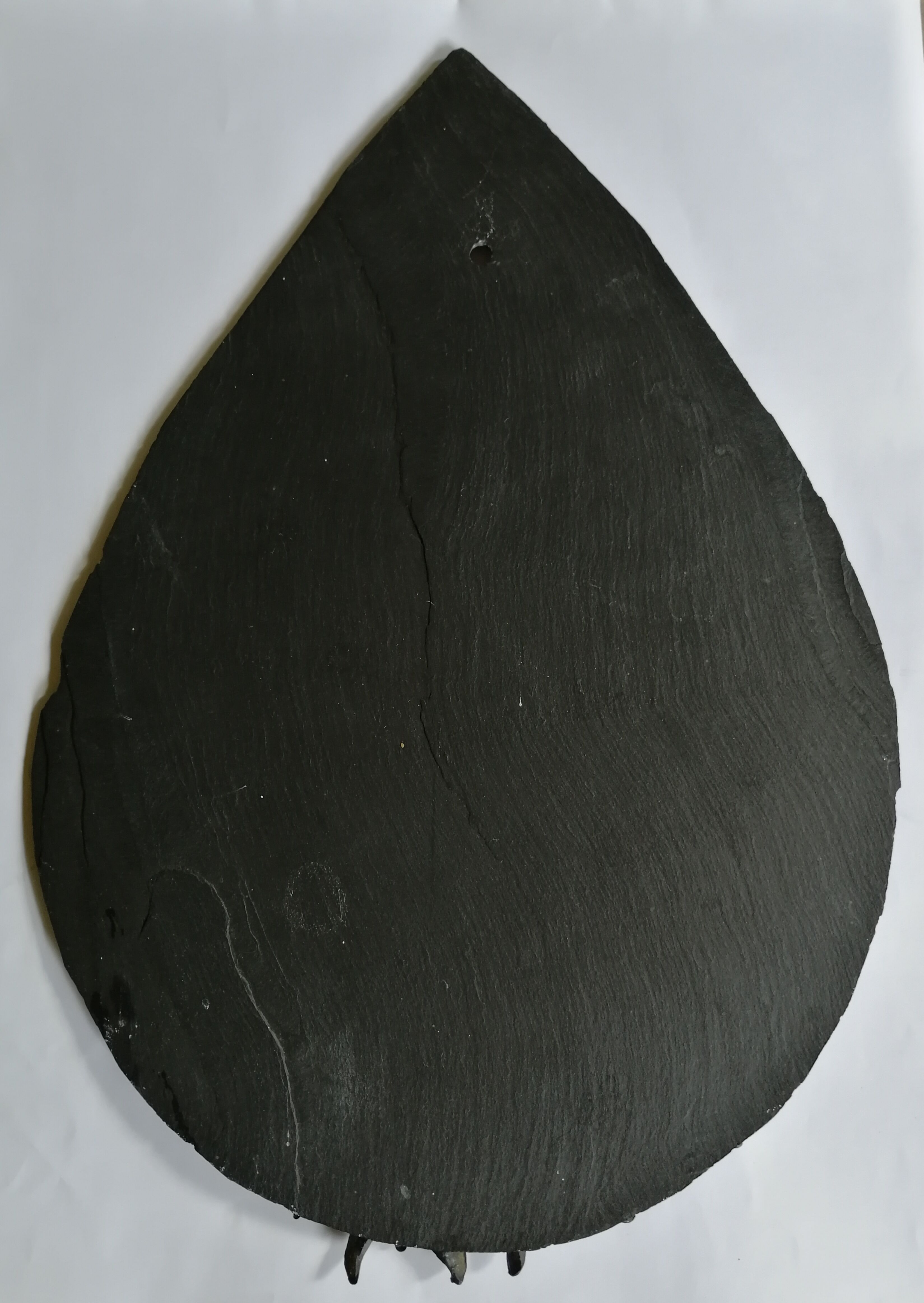 Mirror on hand-cut slate