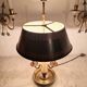 Gilded bronze and painted tin bouillotte lamp