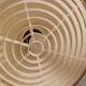 Danish Hanging lamp from the 80s in gold-coloured aluminium with hard-pressed plastic bottom grid an