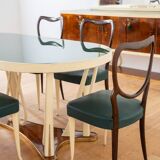 Walnut root dining room, Vittorio Dassi style 1950/1960