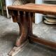Wooden slatted bench ☐ 97 x 40 cm