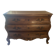 Curved commode with three drawers in light wood, Louis XV style.