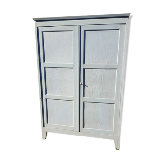 Grey blue Parisian style wardrobe