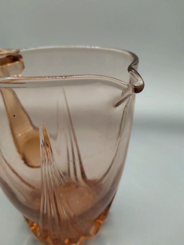 Vintage pink glass decanter