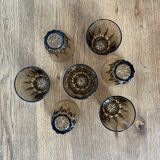 Verres à eau en verre fumé