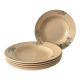Set of 6 vintage green flowered deep plates from Saint Amand – Tableware