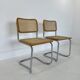 Pair chairs design Marcel Breuer, Italy, 1980