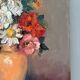 "Roses and fruits" knife oil signed Hinsberger 1992