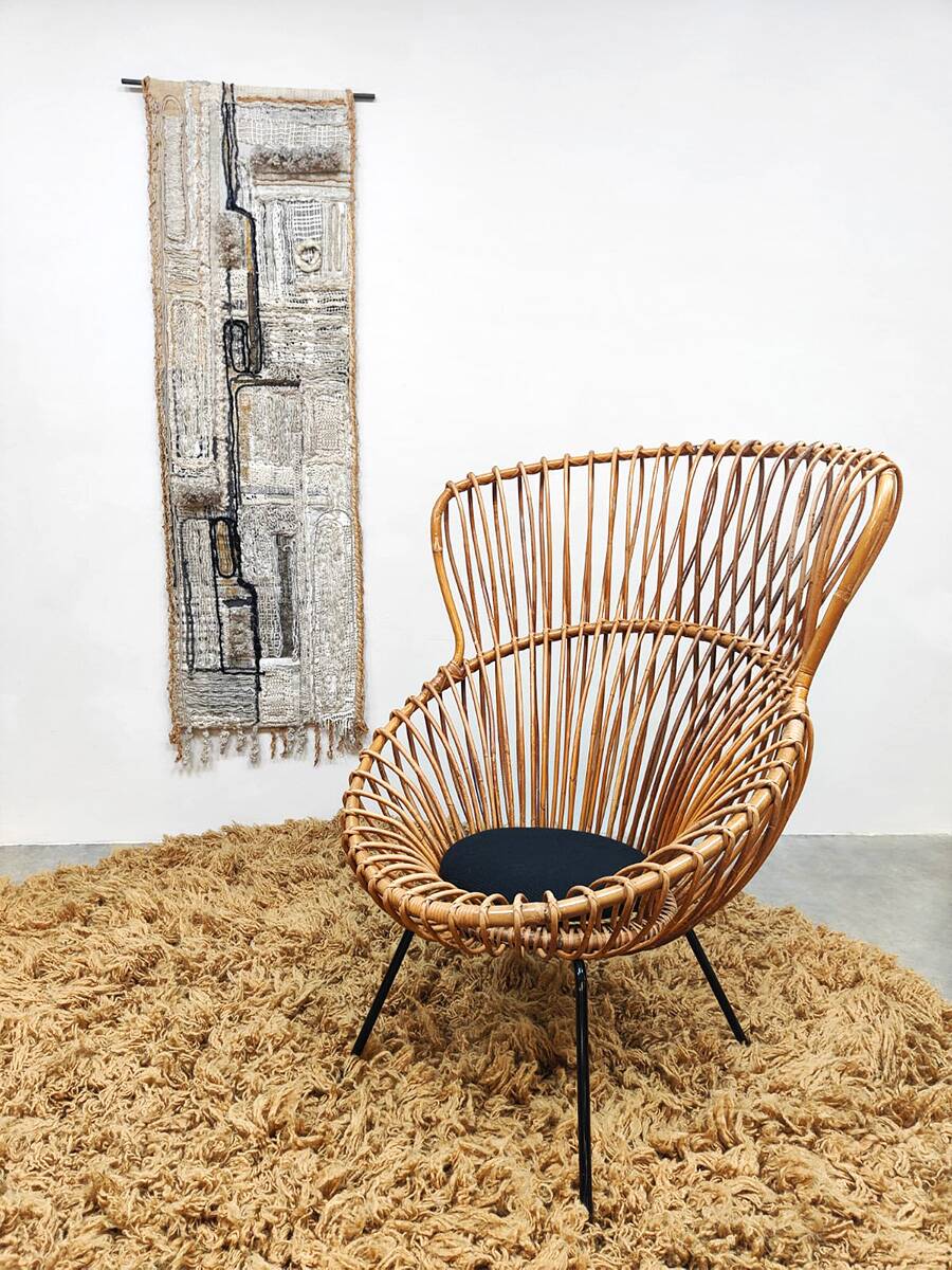 Vintage Dutch design rattan chairs 'Rohe Noordwolde'