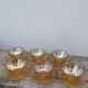 6 Italian amber glass coffee cups 1970s
