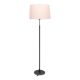 Classic Green Leather rapt floor lamp with shade 1950s France
