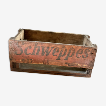 Ancienne caisse en bois Schweppes