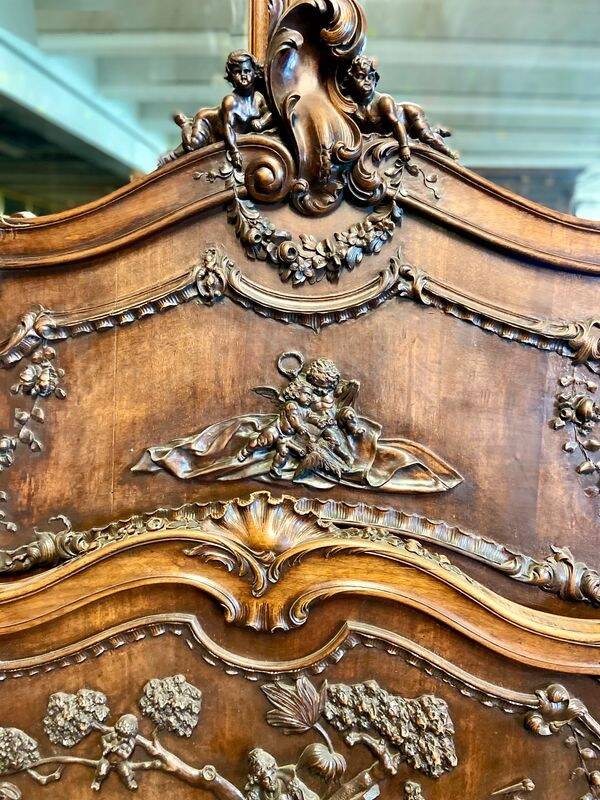 Large Louis XV style bedroom in walnut