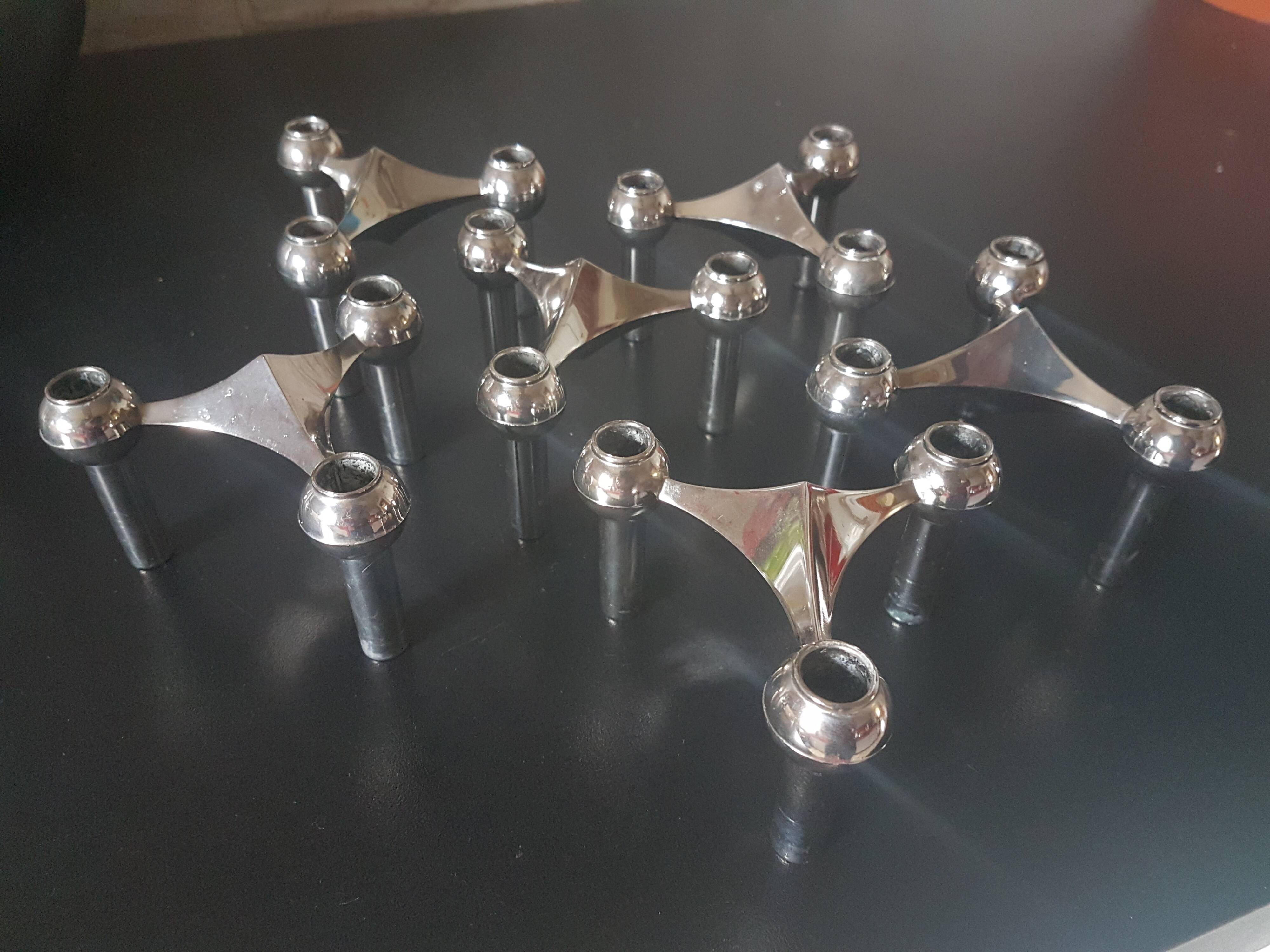 6 candlesticks Nagel design Stoffi