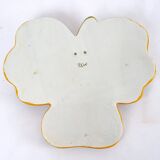 Desvres earthenware wall vase - Three Leaf Clover - period: 20th Century