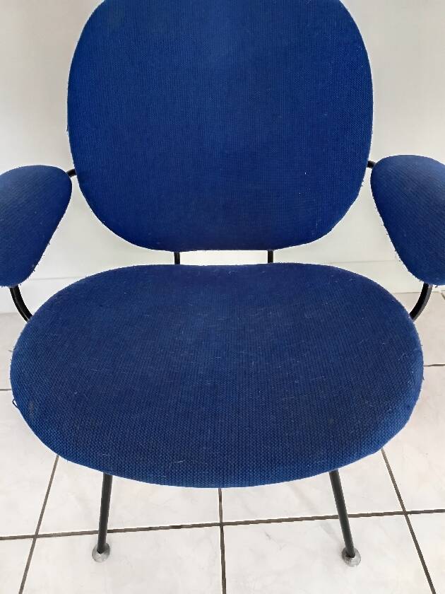 Vintage armchair 1950 gispen blue