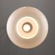Big mid-century italian brass and opaline glass pendant lamp