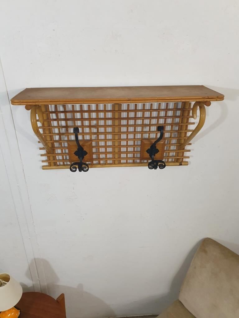 Vintage wall coat rack