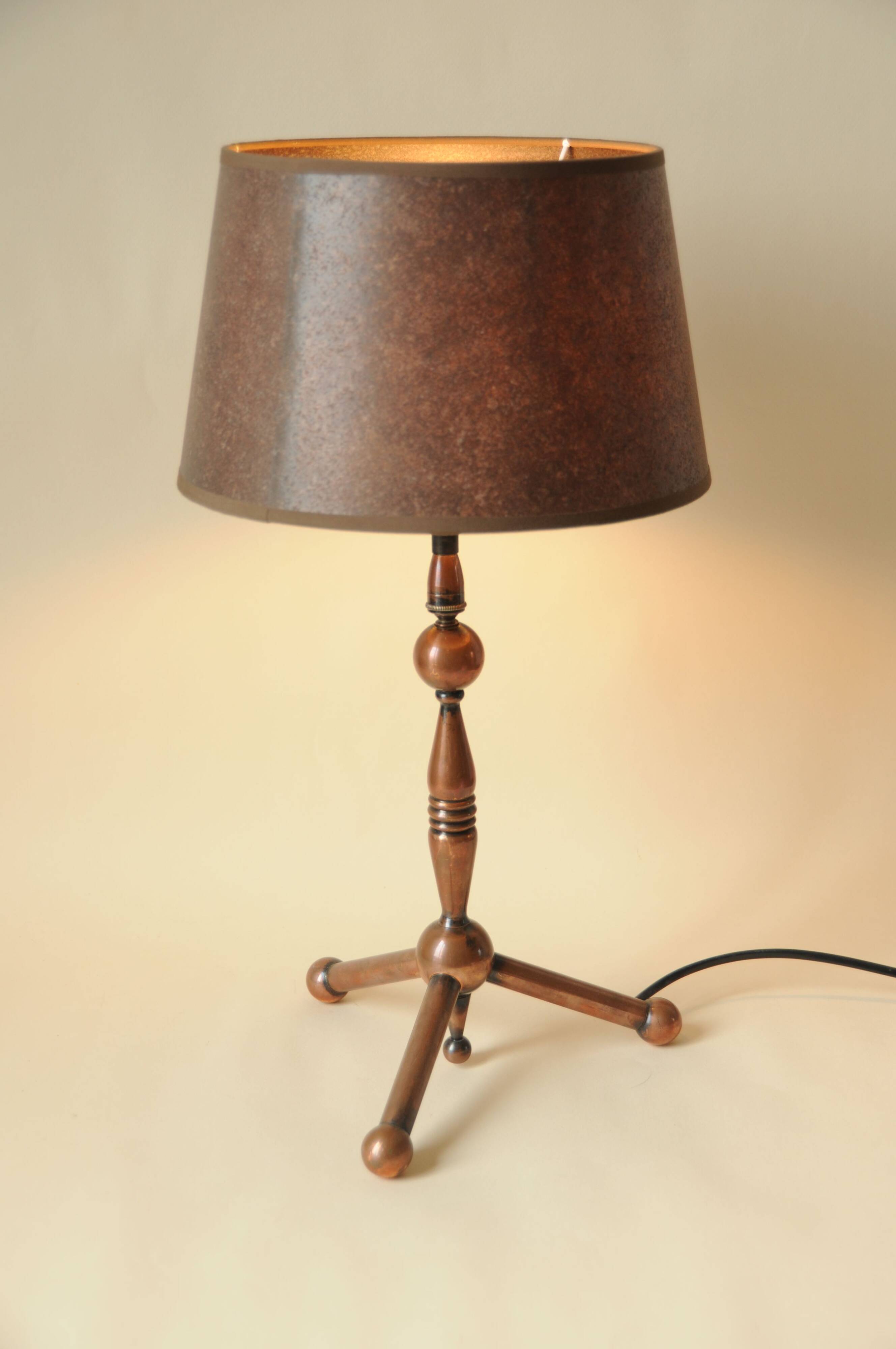 Tripod Lamp - Industrial Style - Brown Copper