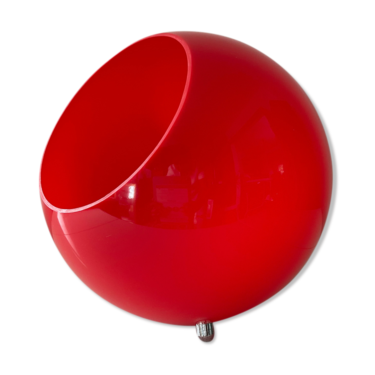 Red plexiglass lamp from the 80s