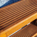 Étagère de bateau 4 niveaux en bois et corde