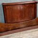 Rare Empire period mahogany bed with gilt bronze profiles circa 1800