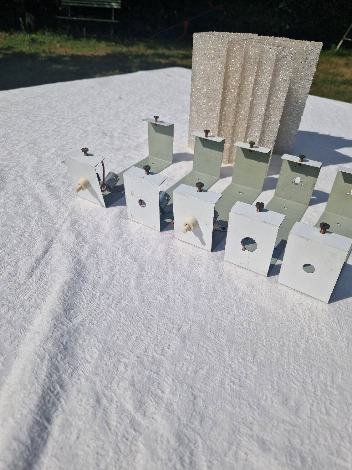 Lot of 5 Vintage Perspex Wall Lights from the 60s and 70s