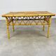 1960s rattan and bamboo coffee table, with its magazine rack.