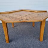 Table repas transformable carré octogonale années 80