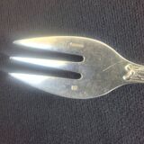 12 Christofle Dessert Forks Mle Crossed Ribbons Silver-Plated Metal