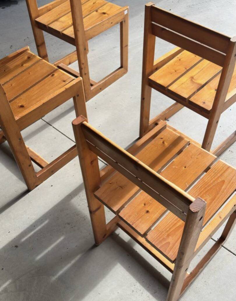 Solid pine chairs
