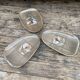 Set of 3  serving dishes-Faiencerie MBFA Pornic-Model Butterfly-70s