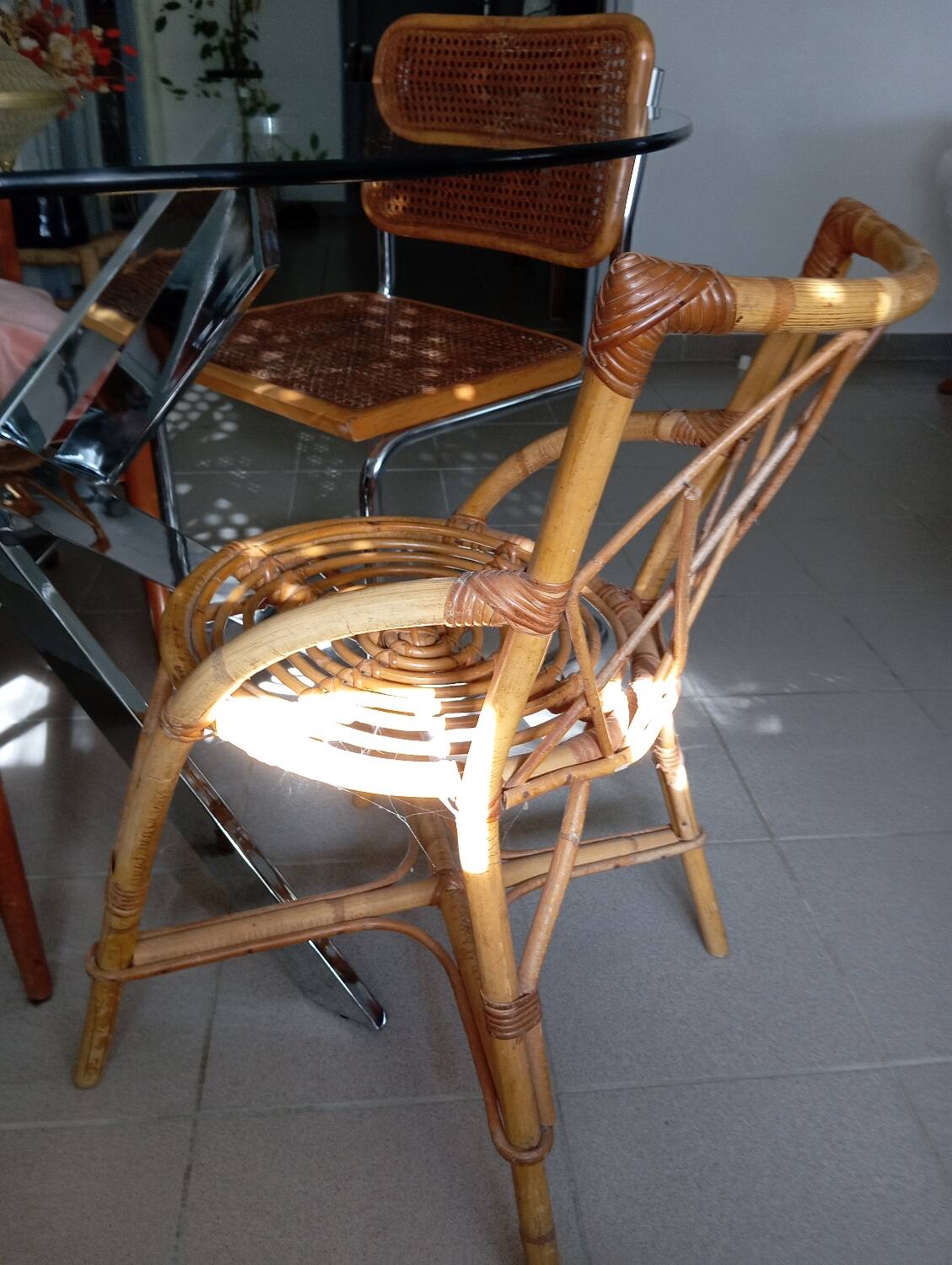 Vintage bamboo chair