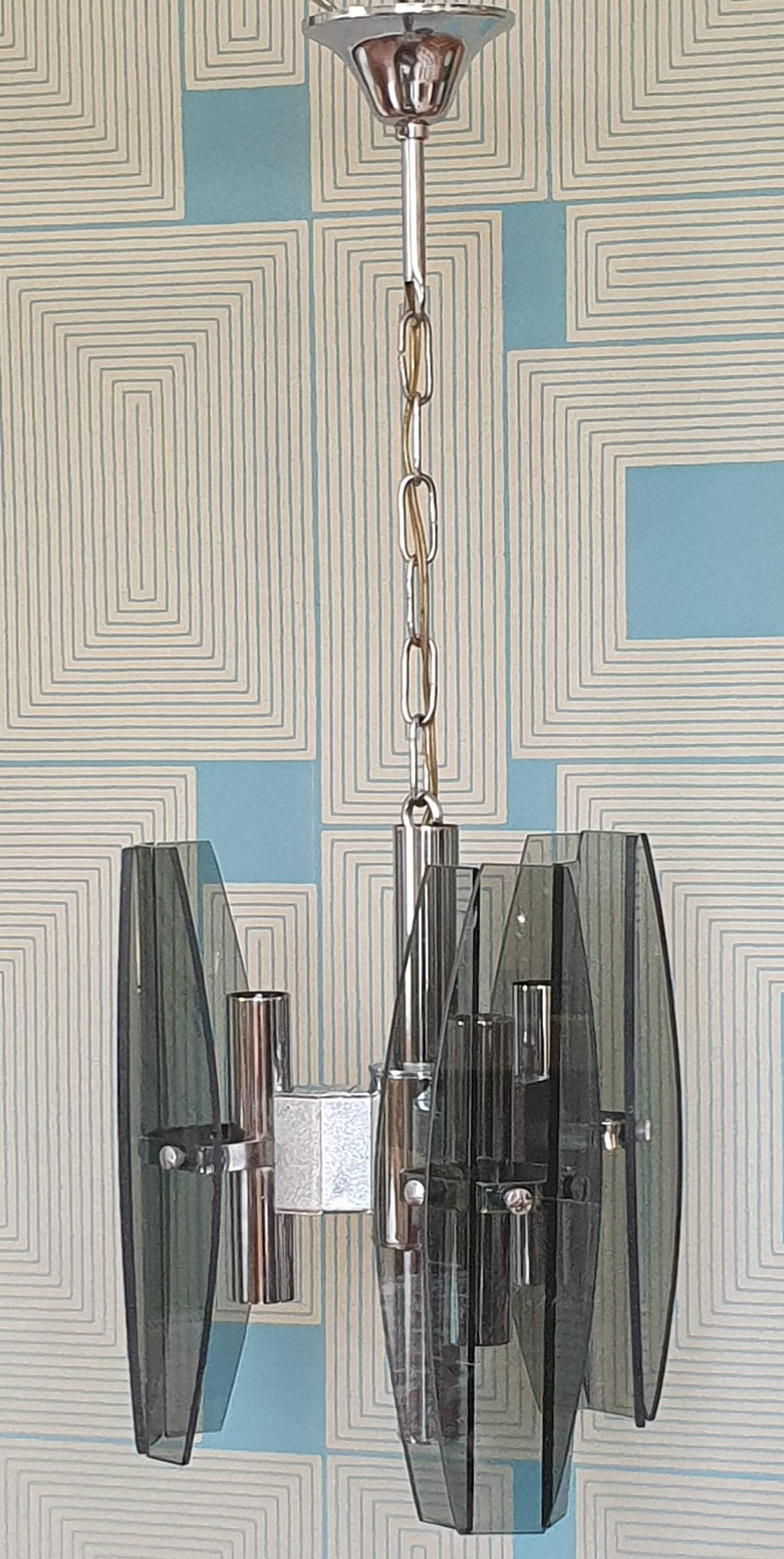Chandelier suspension space age 70s