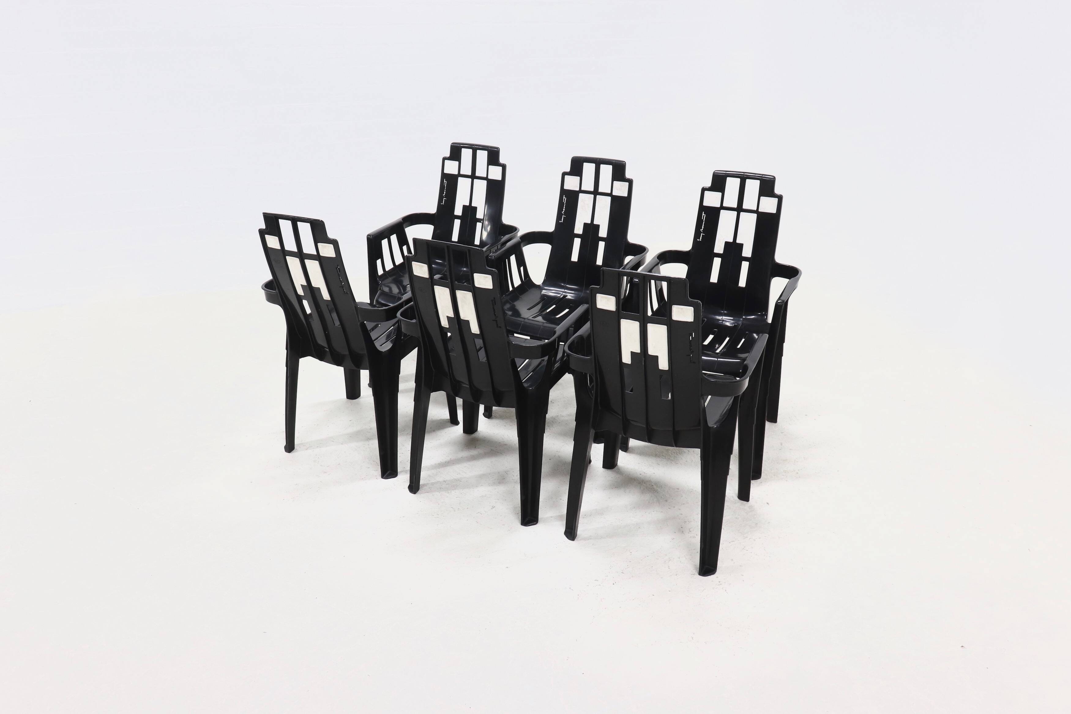 Set of 6 Boston Chairs by Pierre Paulin for Henry Massonnet France 1980s