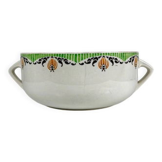 Sarreguemines "Maroussia" dish/tureen, early 20th century