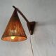 Teak wall lamp with natural ropes by Ib Fabiansen for Fog & Mørup, 1960s, Denmark.
