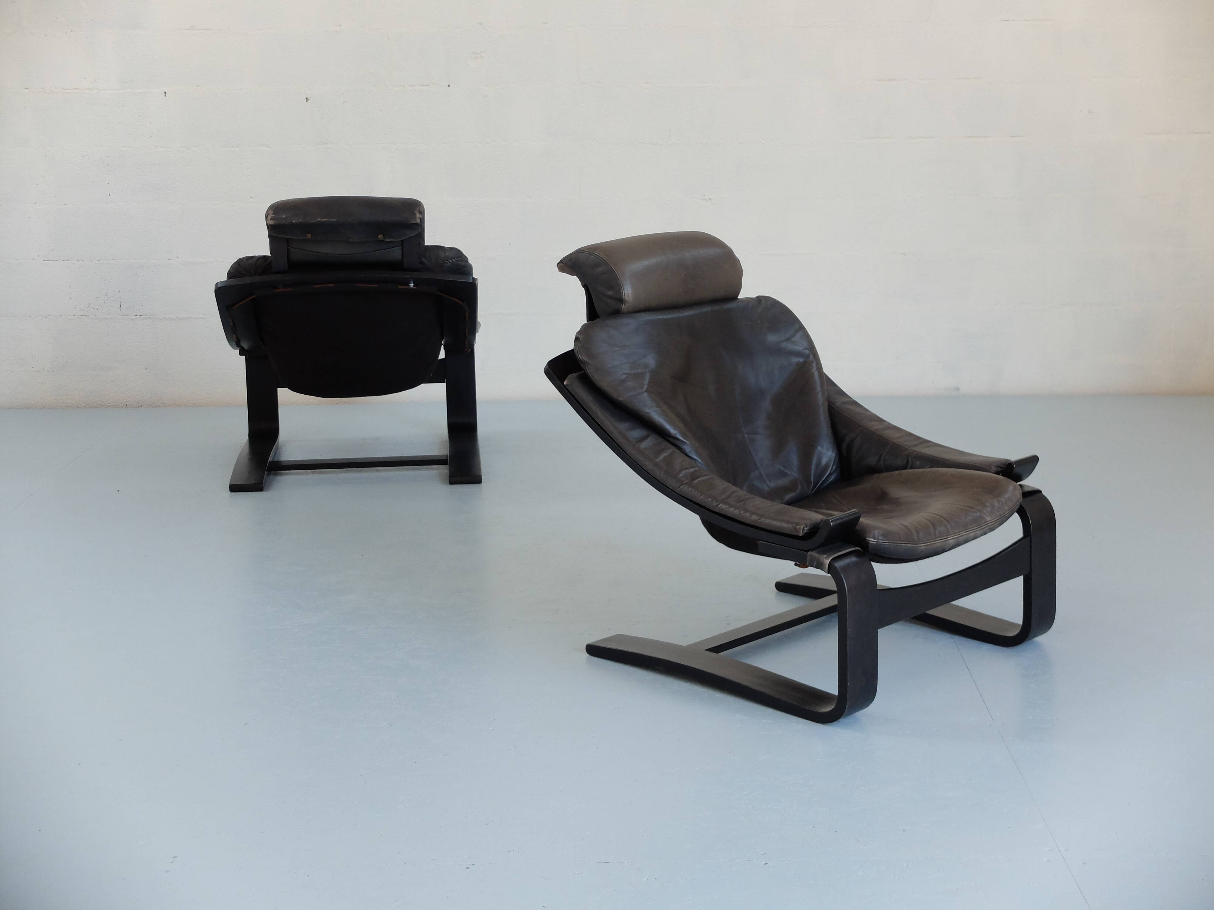 Paire de fauteuils Kroken , Nelo Suède année 70