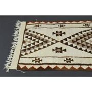 1970s Vintage Turkish Hand-Knotted Wool Cotton Beige Runner Rug 92x355